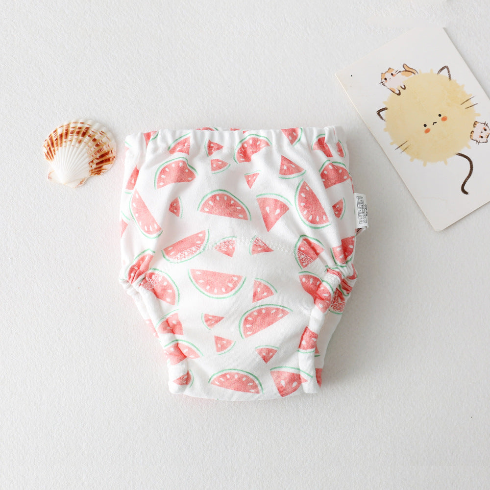 Cartoon Baby Pee Training Pants Pure Cotton Waterproof Diaper