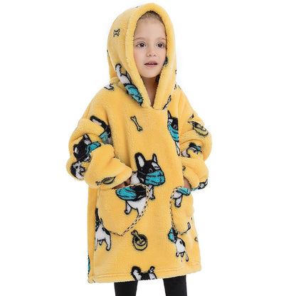 Blanket Hoodie Wearable Blanket Sweatshirt Oversized Insulated Pullover Kids