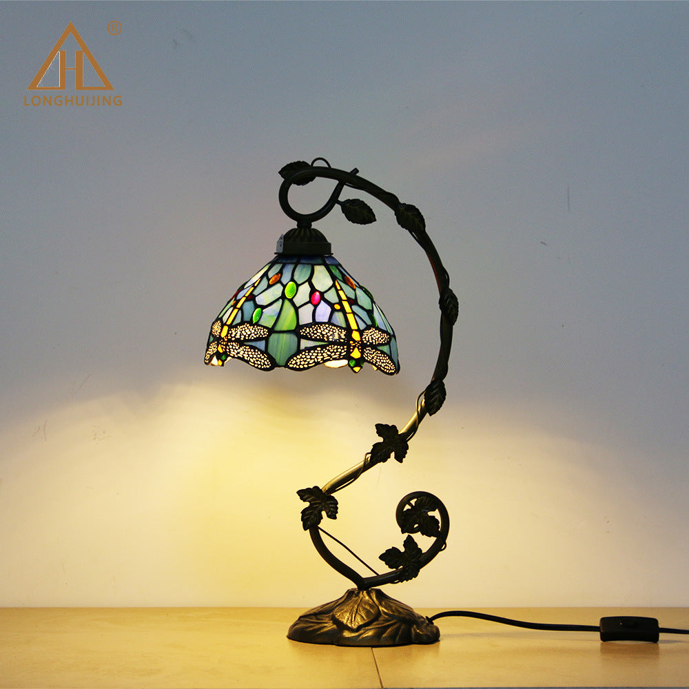 European style Tiffany glass table lamp