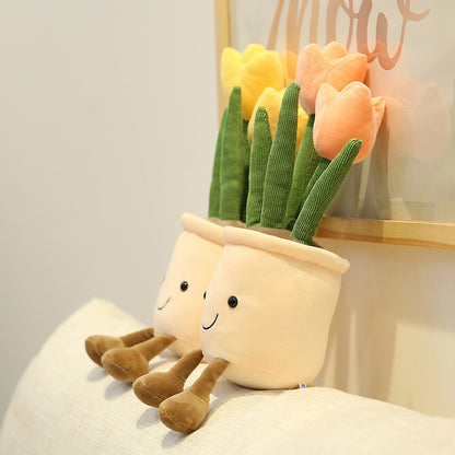 Creative Home Decoration Tulip Succulent Plush Toy