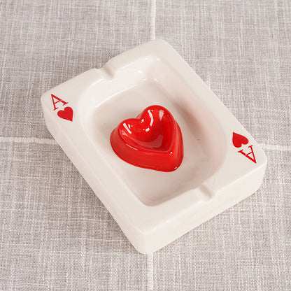 Creative Ceramic Poker Ashtray