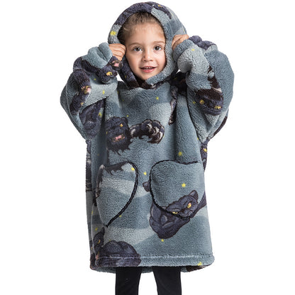 Blanket Hoodie Wearable Blanket Sweatshirt Oversized Insulated Pullover Kids