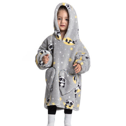 Blanket Hoodie Wearable Blanket Sweatshirt Oversized Insulated Pullover Kids