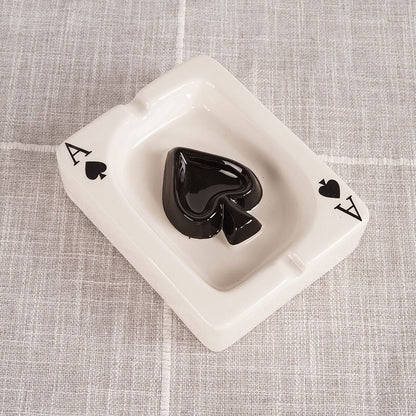 Creative Ceramic Poker Ashtray