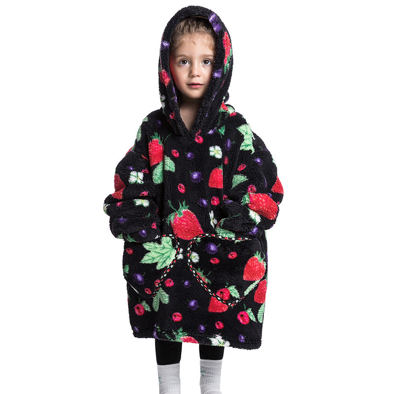 Blanket Hoodie Wearable Blanket Sweatshirt Oversized Insulated Pullover Kids