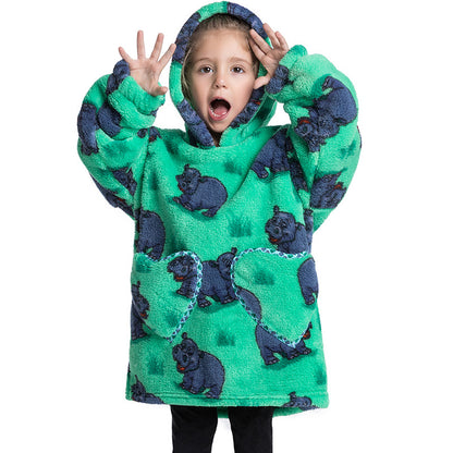 Blanket Hoodie Wearable Blanket Sweatshirt Oversized Insulated Pullover Kids