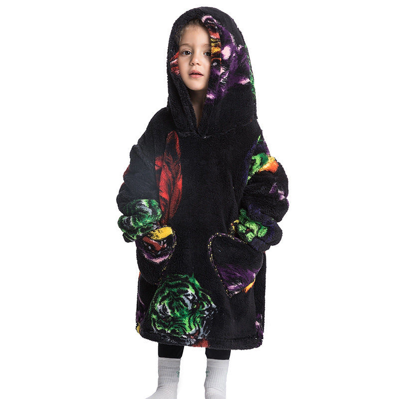 Blanket Hoodie Wearable Blanket Sweatshirt Oversized Insulated Pullover Kids